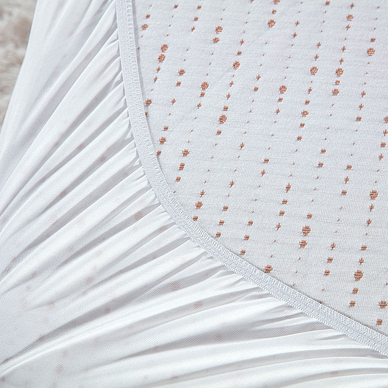 Antibacterial copper yarn jacquard anti dust mite mattress protector cover (11)