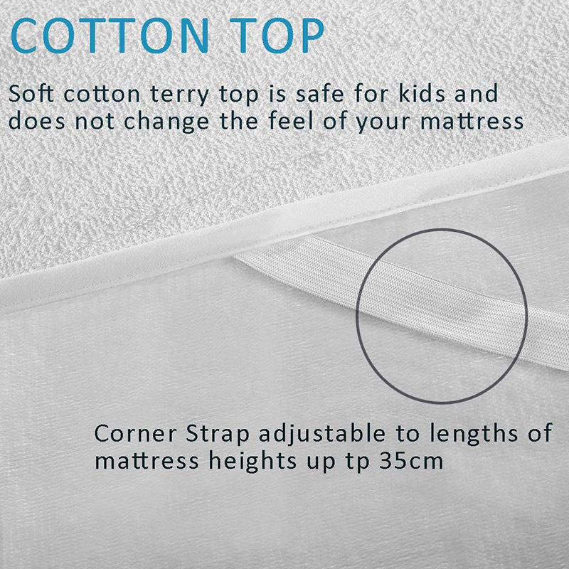 100 cotton terry anchor band waterproof mattress cover (2)
