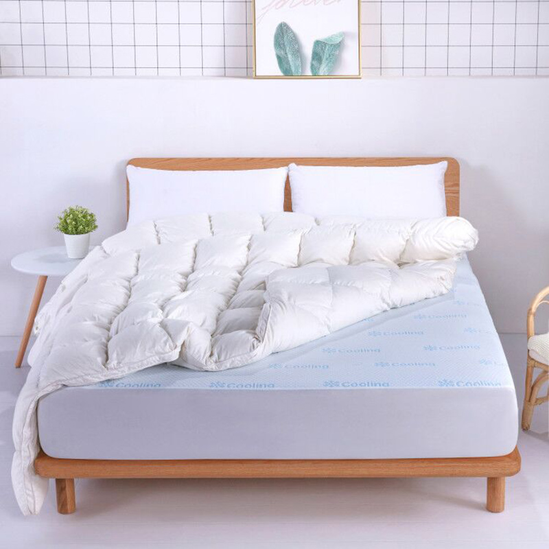 Anti bacterial  dust mite  Cooling breathable waterproof knit Jacquard mattress protector (1)