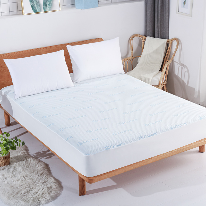 Anti bacterial  dust mite  Cooling breathable waterproof knit Jacquard mattress protector (6)