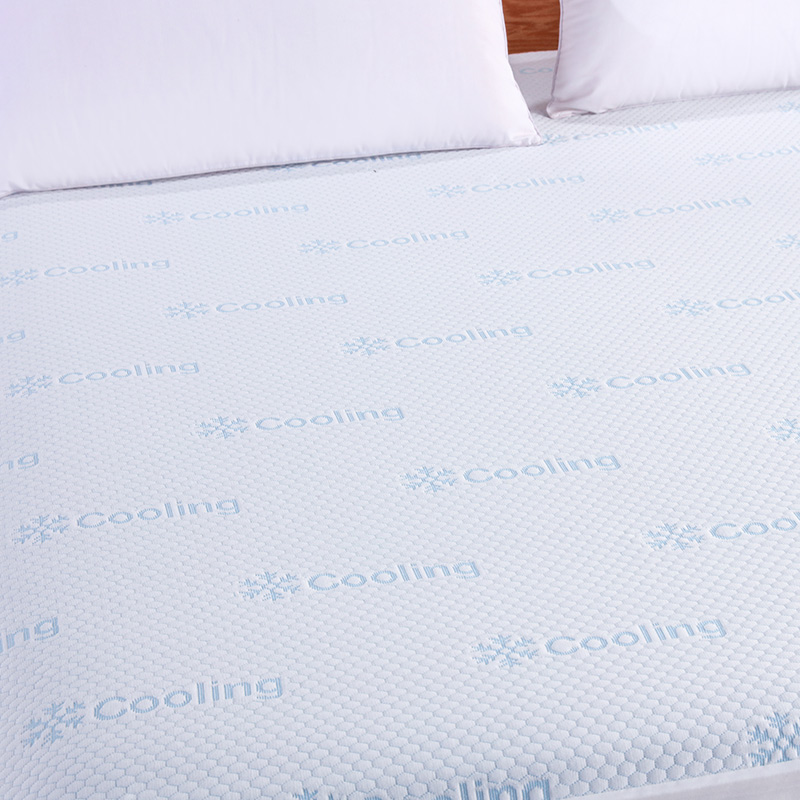 Anti bacterial  dust mite  Cooling breathable waterproof knit Jacquard mattress protector (7)
