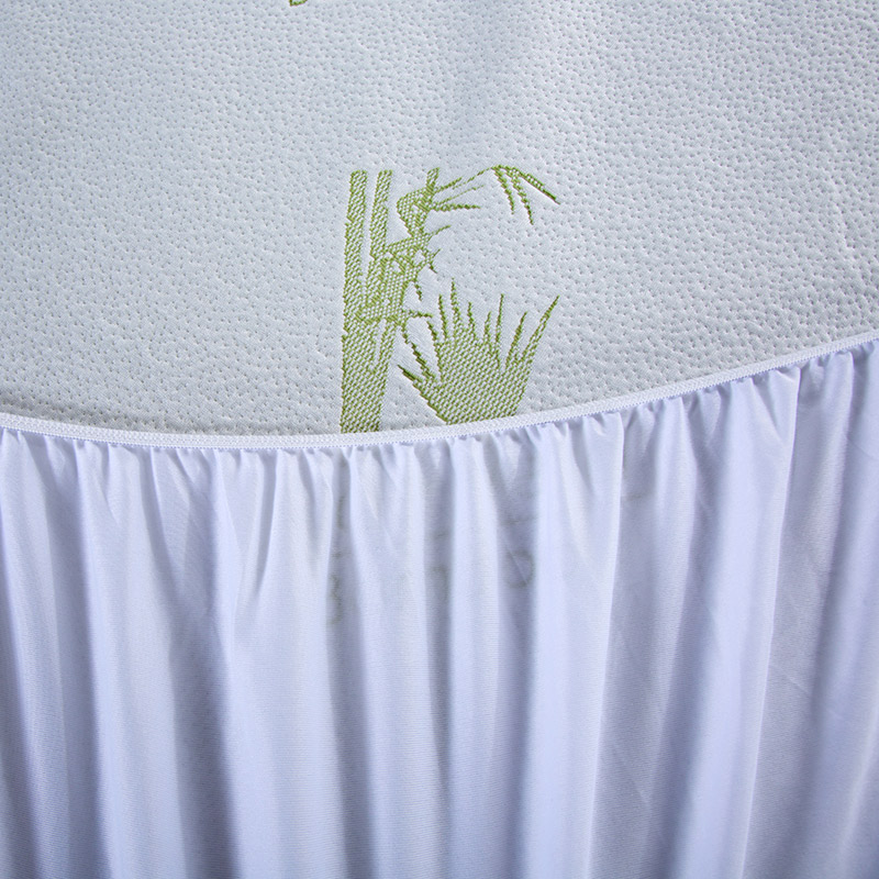 Antibacterial Aloe vera scented bamboo jacquard waterproof mattress protector  (6)