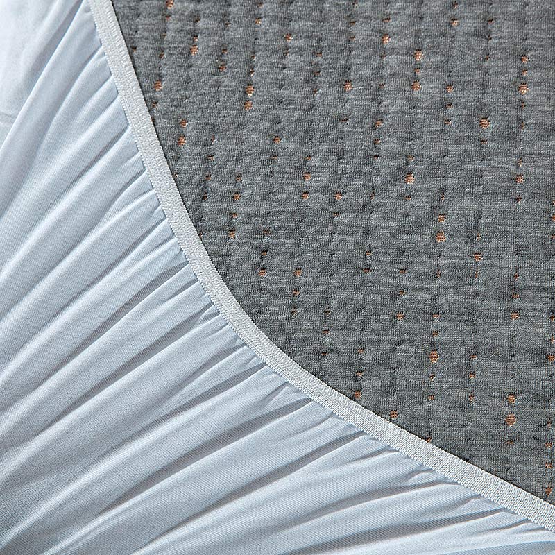 Antibacterial copper yarn jacquard anti dust mite mattress protector cover (12)