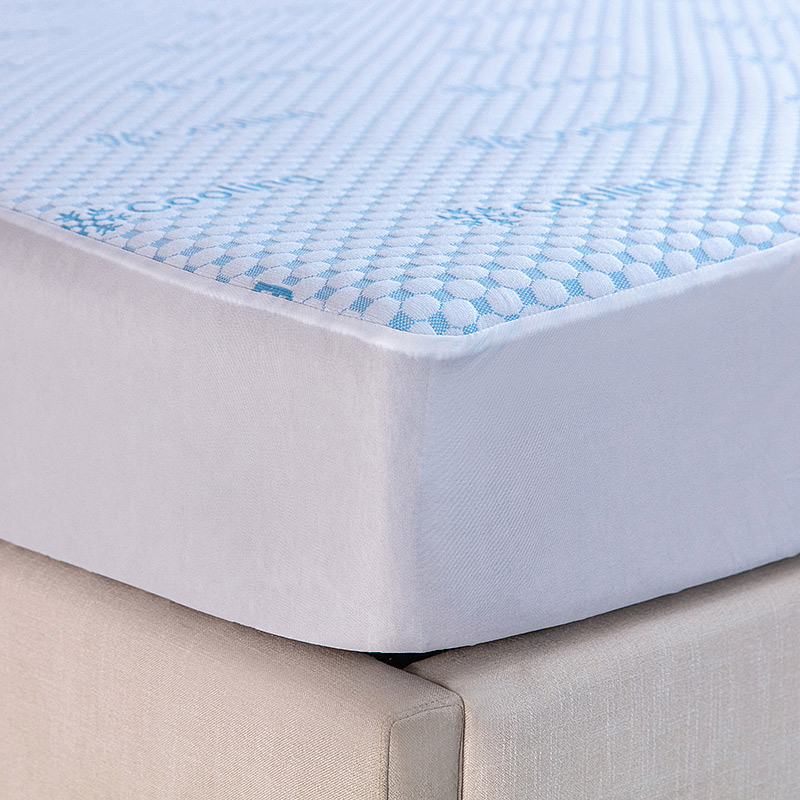 Cooling breathable Jacquard waterproof  mattress protector (4)