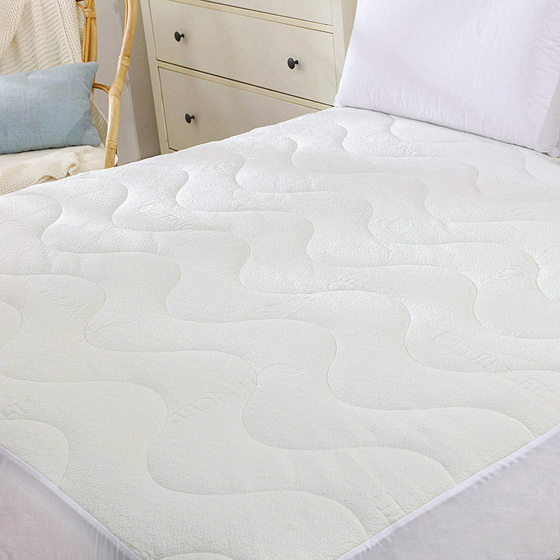 Luxury Soft Tencel Cooling Factory Modern Design Quilted Mattress Pad Cover  (1)