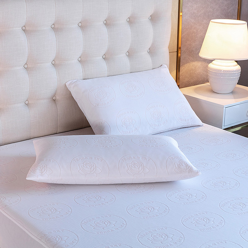 Rose scented colorful jacquard mattress protector (7)